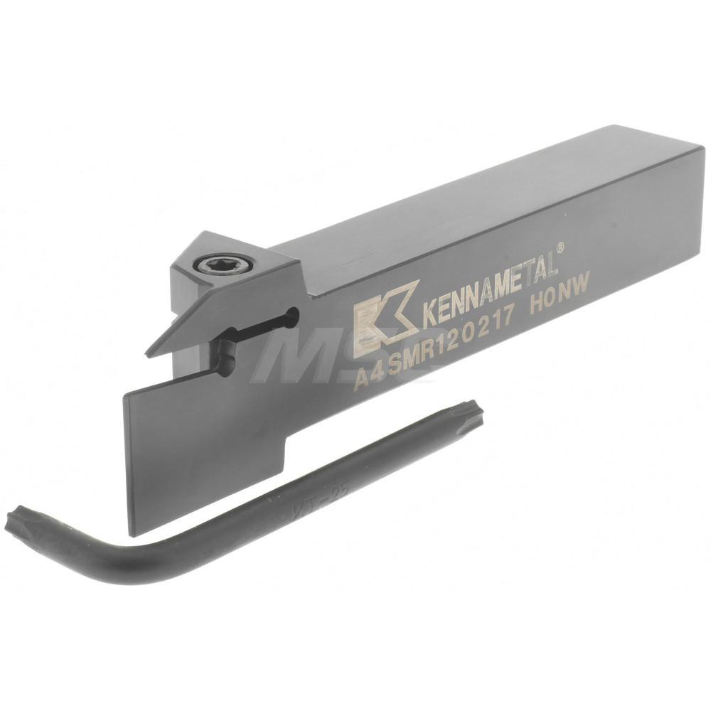 Kennametal Indexable Grooving-Cutoff Toolholder: A4SMR120217, 0.079" Min Groove Width, 17 mm Max Depth of Cut, Right Hand - 2976497