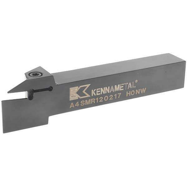Kennametal Indexable Grooving-Cutoff Toolholder: A4SMR120217, 0.079" Min Groove Width, 17 mm Max Depth of Cut, Right Hand - 2976497