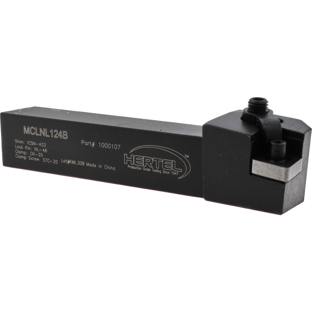 Hertel Indexable Turning Toolholder: MCLNL123B 3/4" SHANK, Clamp & Screw - 1000106
