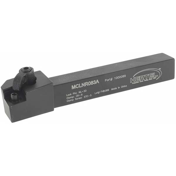 Hertel Indexable Turning Toolholder: MCLNL123B 3/4" SHANK, Clamp & Screw - 1000106
