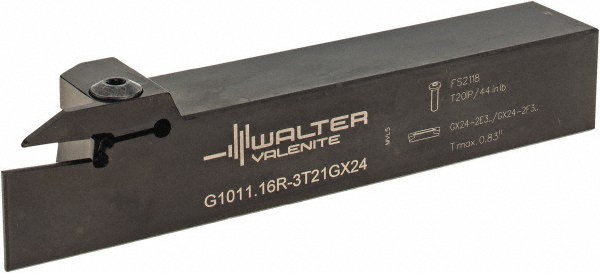 Iscar Indexable Grooving-Cutoff Toolholder: DGTL 16B-3D35, 3 to 3.18 mm Groove Width, 16 mm Max Depth of Cut, Left Hand - 2301399