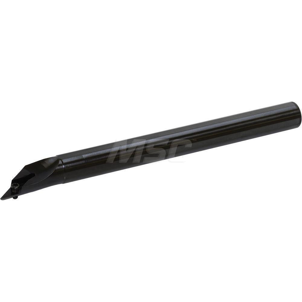 Kyocera Indexable Boring Bar: S10XSVJBL2, 0.78" Min Bore Dia, Left Hand Cut, 5/8" Shank Dia, 52 ° Lead Angle, Steel - THC89314