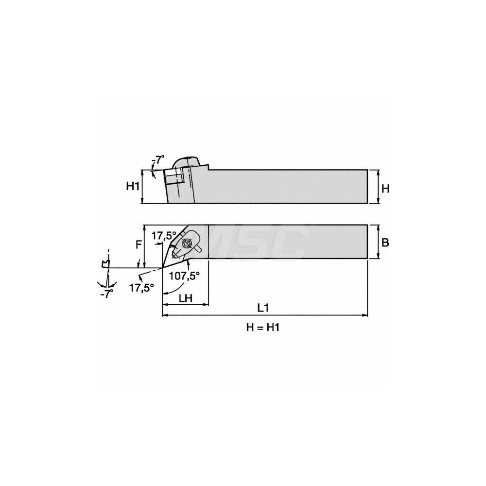 Kennametal Indexable Turning Toolholder: DDQNR164CKC3, Clamp - 1893421