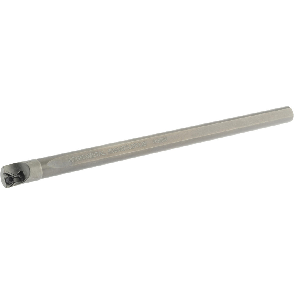 Kennametal Indexable Boring Bar: E05MSTLDR128, 0.3600" Min Bore, Right Hand, 5 deg Lead, Solid Carbide (Shank) & Steel (Head) - 1270973