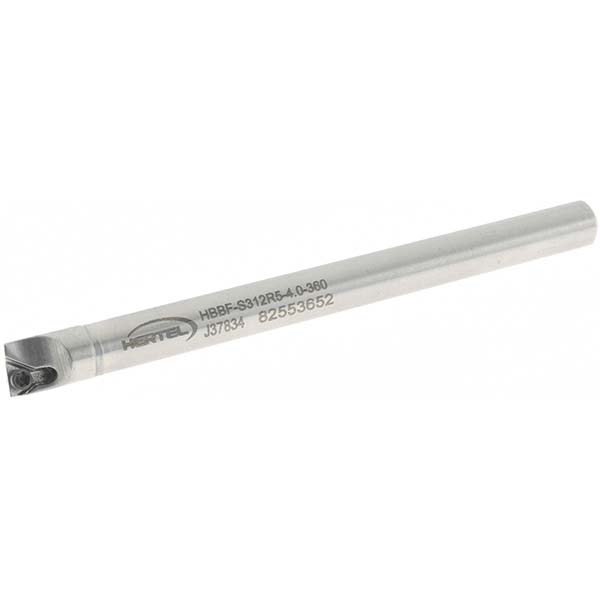 Kennametal Indexable Boring Bar: E05MSTLDR128, 0.3600" Min Bore, Right Hand, 5 deg Lead, Solid Carbide (Shank) & Steel (Head) - 1270973