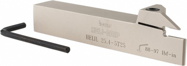 Iscar Indexable Grooving Toolholder: HELIL 25.4-6T30, External, Left Hand, 2.36" Max Workpiece Dia - 2500457