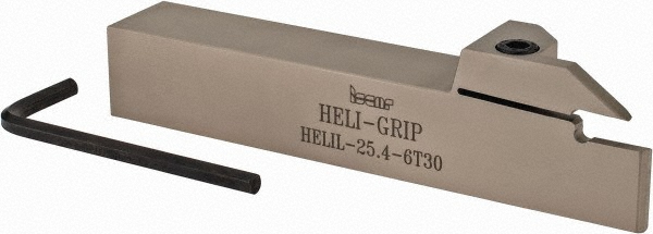 Iscar Indexable Grooving Toolholder: HELIL 25.4-6T30, External, Left Hand, 2.36" Max Workpiece Dia - 2500457