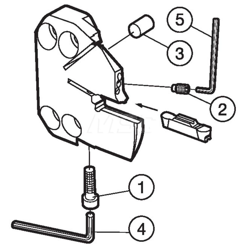 Sandvik Coromant Modular Grooving Head: Right Hand, Cutting Head, System Size 70, Uses N123 Size R Inserts - 5925550