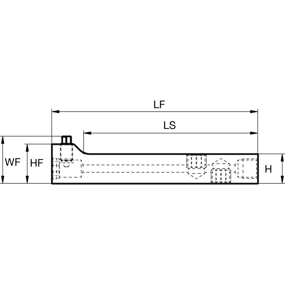 HORN Indexable Turning Toolholder: BU105.0500.S.03, Screw - BU1050500S03