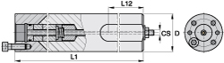 Kennametal Modular Boring Head: Right Hand, Size H24 - 1095385
