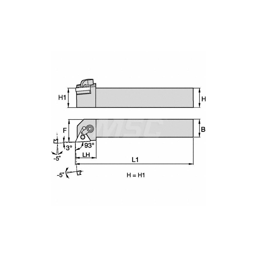 Kennametal Indexable Turning Toolholder: MTJNR204D, Clamp & Screw - 1096024