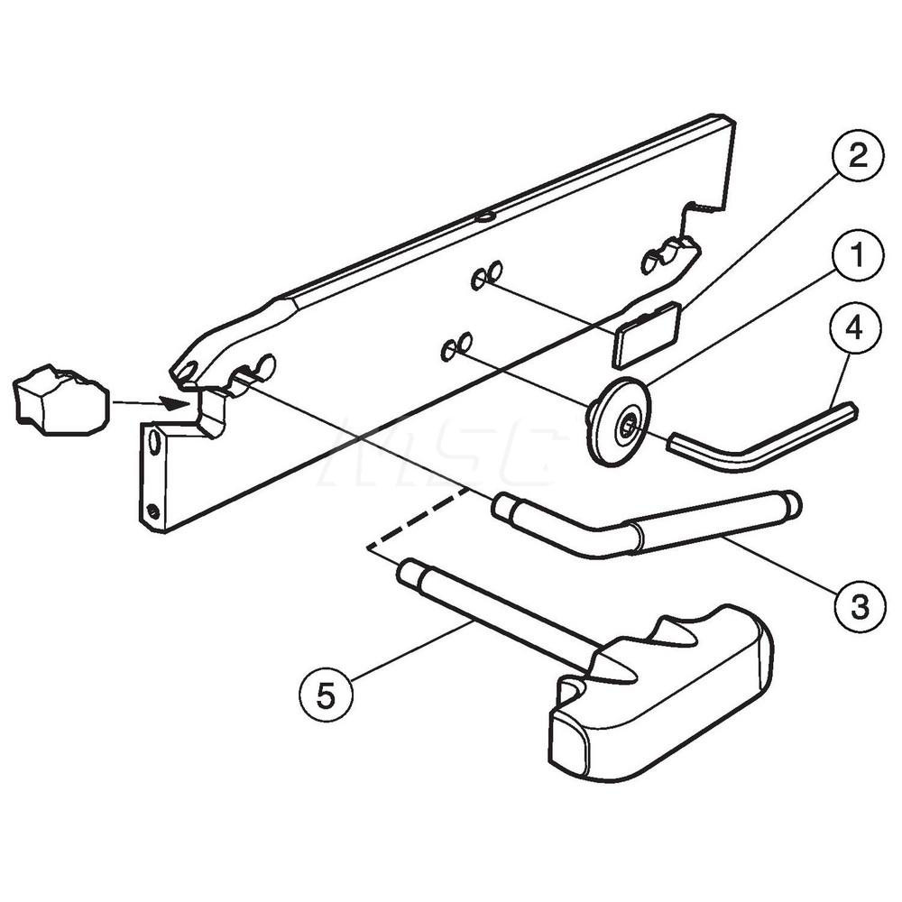 Sandvik Coromant QD-NR/L1..C..A Single End Right Hand Indexable Cutoff Blade - 6634646