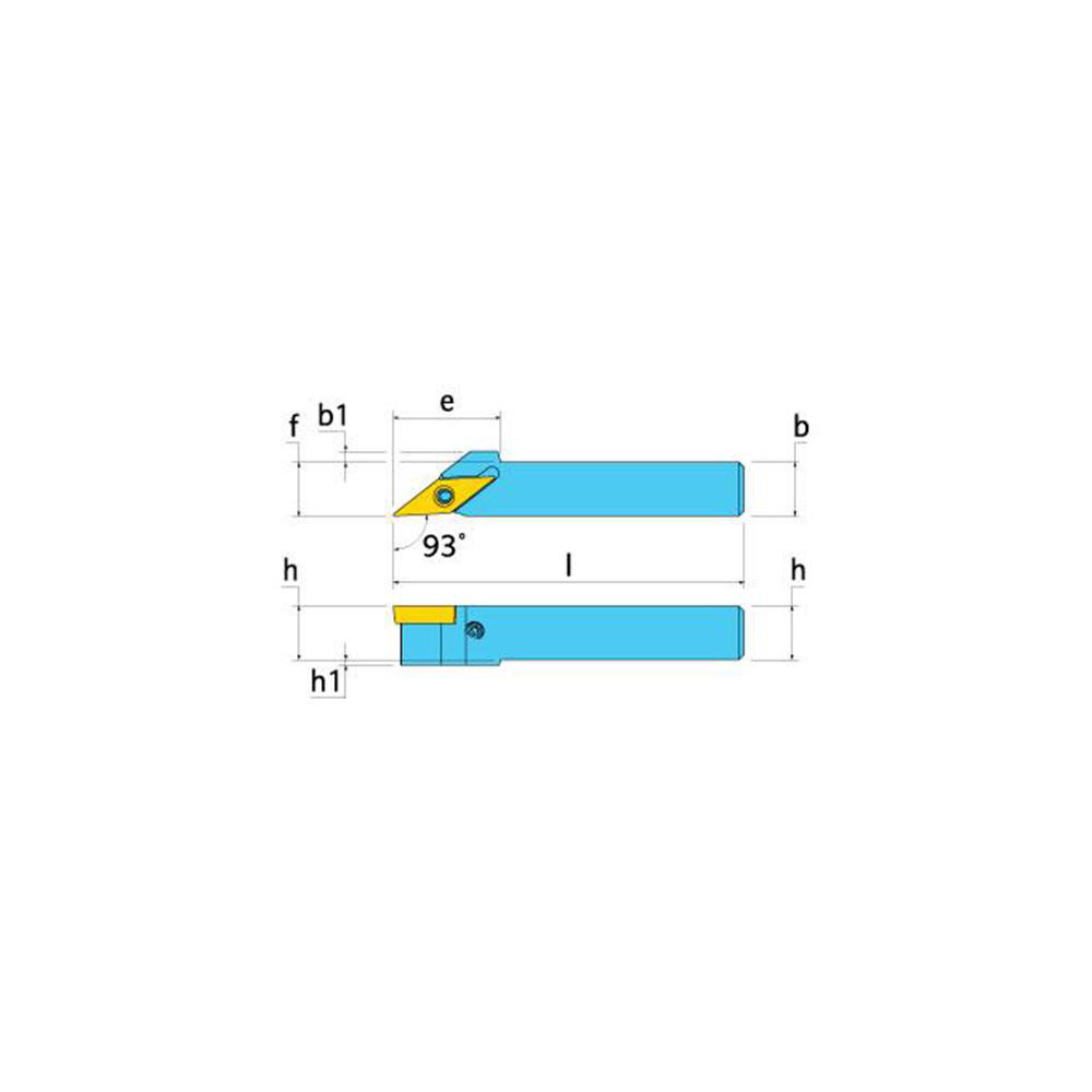 Ingersoll Cutting Tools Indexable Turning Toolholder: BVJBR06-2C-SH, 93.0 deg Lead Angle, Lever - 3606621