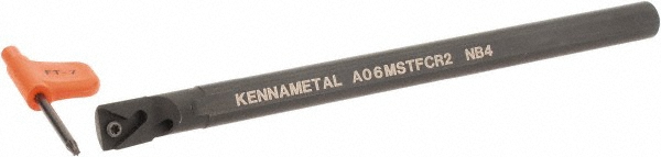 Walter Indexable Boring Bar: A06M-STFCR2, 0.4800" Min Bore, Right Hand, 91 deg Lead, Steel - 5364728