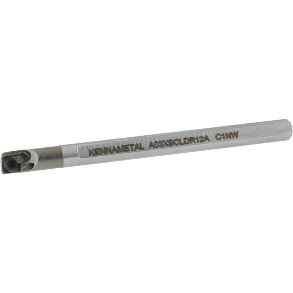 Kennametal Indexable Boring Bar: A2906XSCLDR121, 0.2040" Min Bore, Right Hand, 5 deg Lead, Steel - 1937962