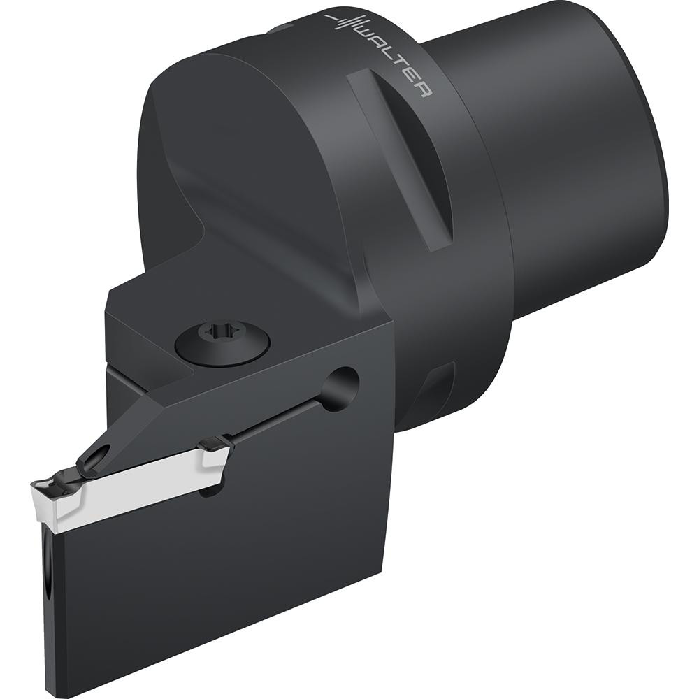 Walter Modular Grooving Head: Right Hand, Cutting Head, System Size C4, Uses GX..E.. & GX..F.. Size GX24-3 Inserts - 7957638