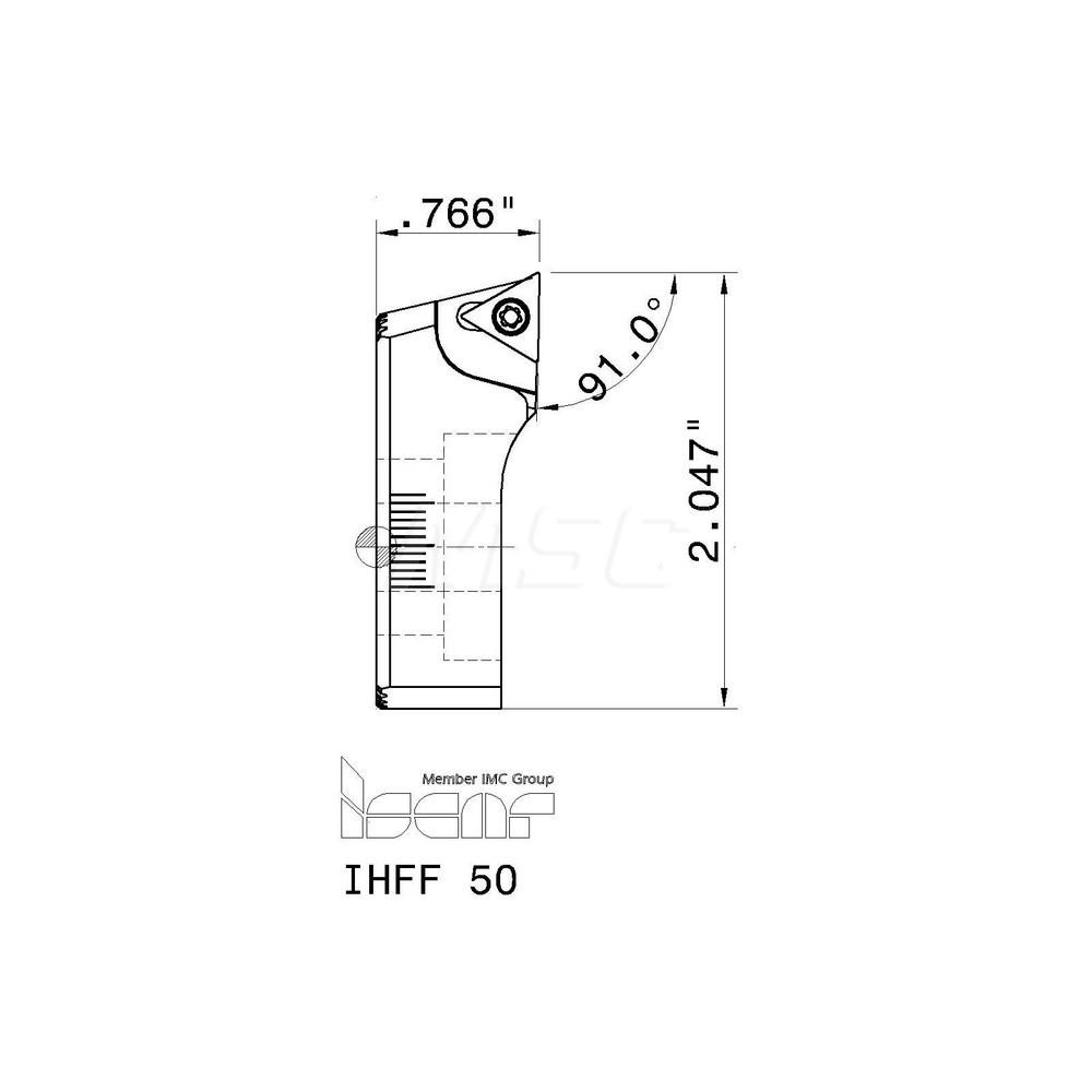 Iscar Indexable Boring Cartridge: Series ItsBore, 2.126" Min Dia - 4550332