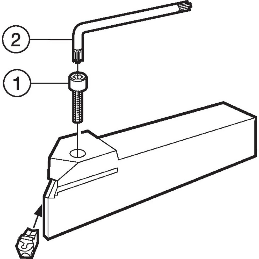Sandvik Coromant Indexable Grooving Toolholder: RF151.23-12-40, Internal, Right Hand - 5740955