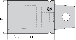 Kennametal Modular Turning & Profiling Head: Size KM63, 125 mm Head Length, Internal, Left Hand - 2231272