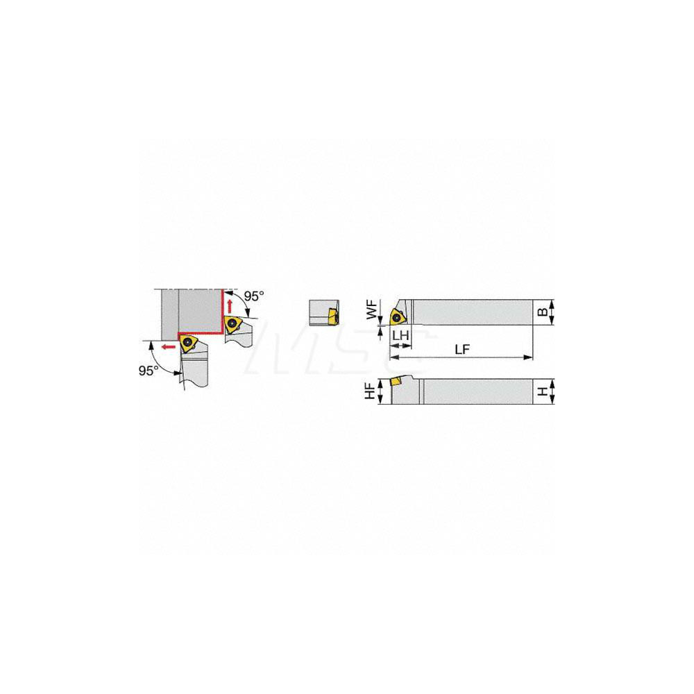Tungaloy Indexable Turning Toolholder: JSWL2XR082, 95.0 deg Lead Angle, Screw - 6712848