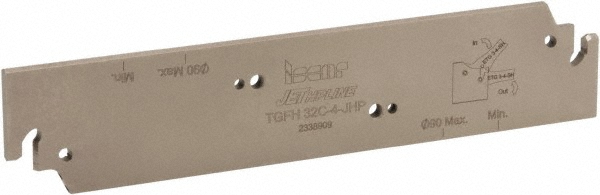Iscar Tool Block Style TGTBU, 1.26" Blade Height, 3.937" OAL, 2.03"& OAH, Indexable Cutoff Blade Tool Block - 2302499
