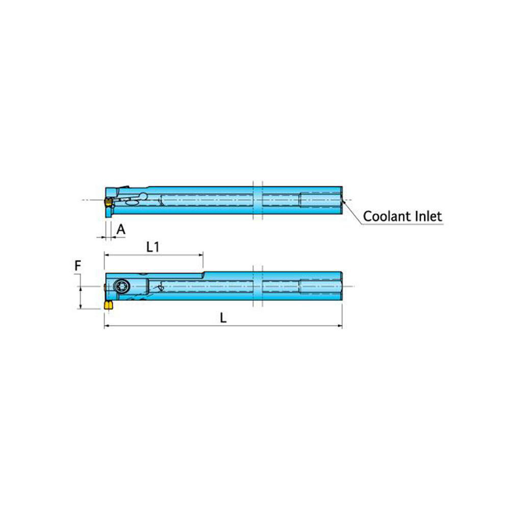 Ingersoll Cutting Tools Indexable Grooving Toolholder: TTSIR12.7-14-2 - 6163881