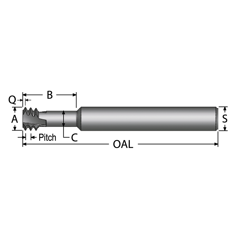 Tungaloy Tool Block Style CTBU-CHP, 4.331" OAL, Indexable Cutoff Blade Tool Block - 6734886