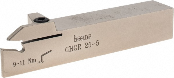 Iscar Indexable Grooving-Cutoff Toolholder: GHGR25-5, 5 to 6.4 mm Groove Width, Right Hand - 2800274