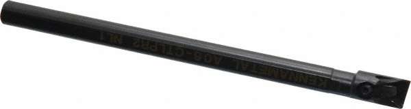 Kennametal Indexable Boring Bar: A06CTLPR2, 12.19 mm Min Bore, Right Hand, 9.53 mm Shank Dia, -5 deg Lead, Steel - 1094904