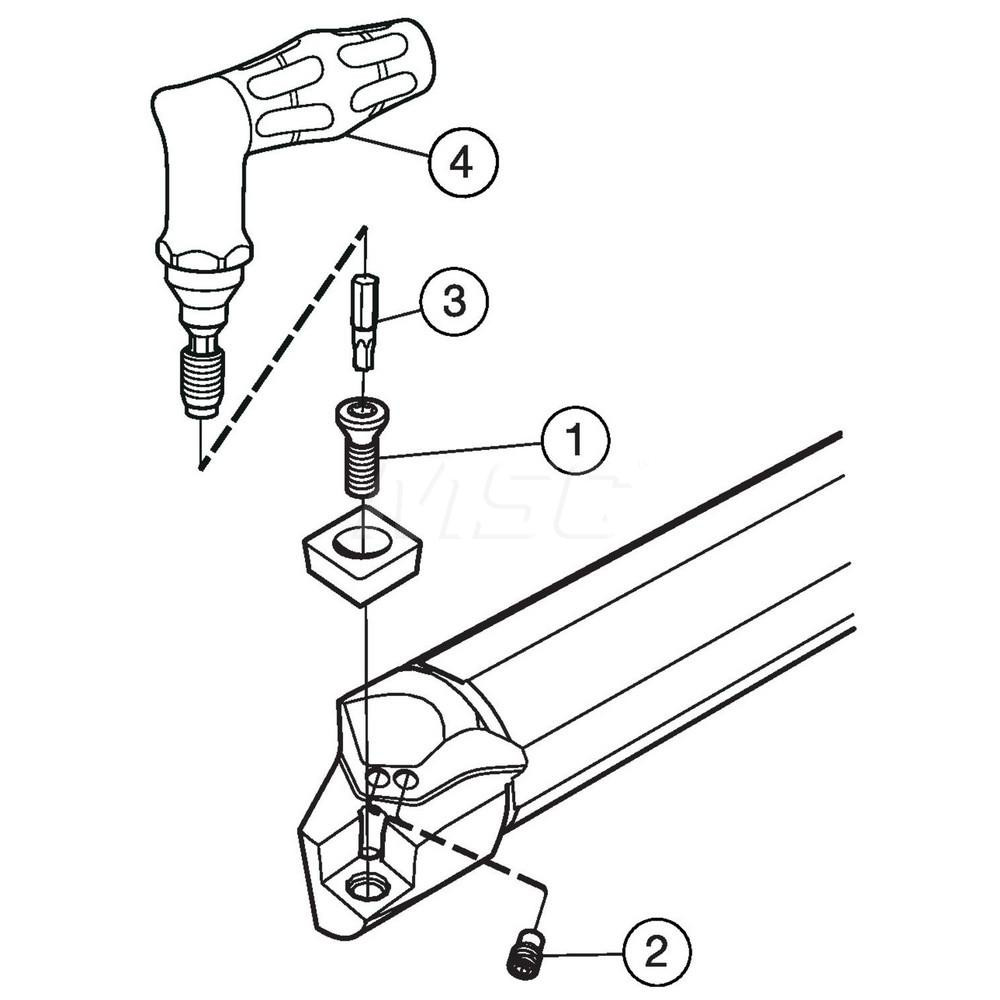 Sandvik Coromant Indexable Boring Bar: A12S-SVUBR2HP-EB1, 1.0118" Min Bore, Right Hand, -3 deg Lead, Steel - 6404673