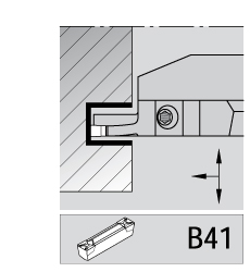 Kennametal Indexable Grooving Blade: 1.3504" High, Left Hand, 0.1181" Min Width - 3867469