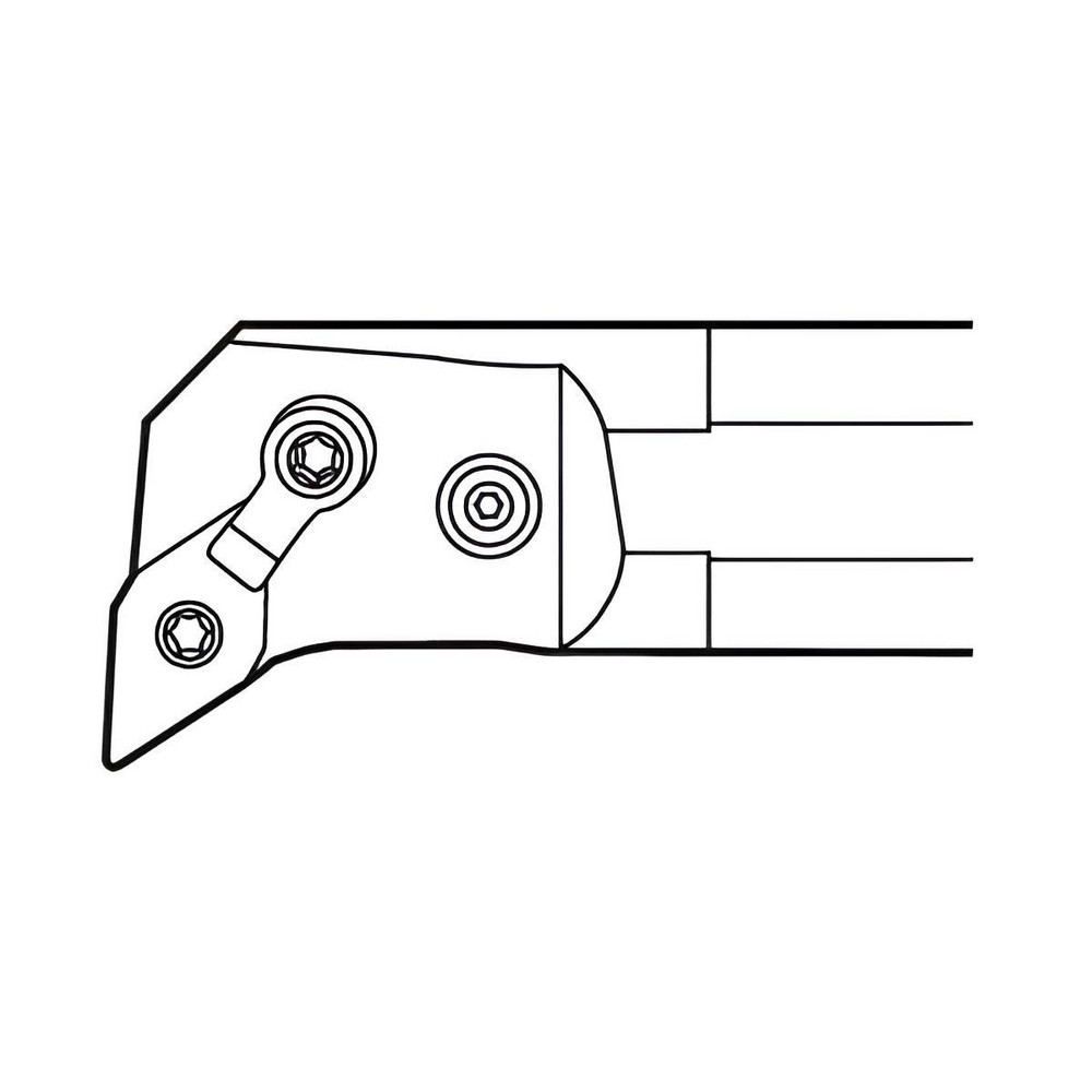 Seco Indexable Boring Bar: A24-MDUNL-4, 2.2500" Min Bore, Left Hand, 93 deg Lead, Steel - 00041065