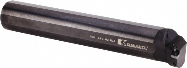 Sumitomo Indexable Boring Bar: A40MCLNR4 BORING, 3.0300" Min Bore, Right Hand, 5 deg Lead, Steel - U102003