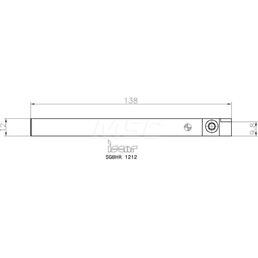 Iscar Tool Block Style SGBH, 19mm Blade Height, 150mm OAL, Indexable Cutoff Blade Tool Block - 2301172