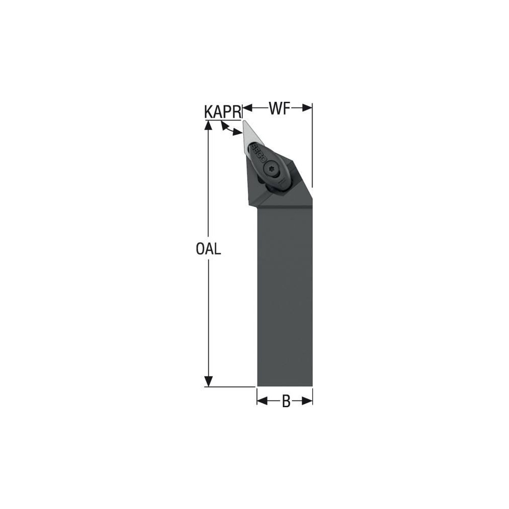 Seco Indexable Turning Toolholder: DVJBR-16-3XJETI, Screw - 03282288