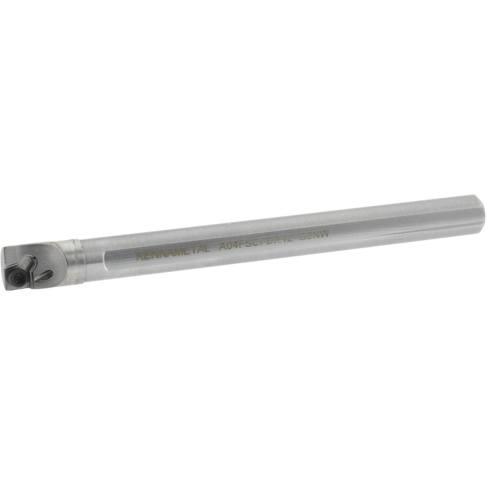Everede Tool Indexable Boring Bar: .244 MIN.BORE 3/16SH., 0.2440" Min Bore, Right Hand, 0 deg Lead, Steel - 00167