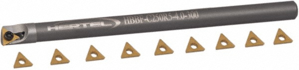 Hertel Indexable Boring Bar: E12SWLPR3 KWH, 23.62 mm Min Bore, Right Hand, 19.05 mm Shank Dia, Solid Carbide - 7000478