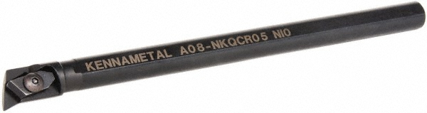 Kennametal Indexable Boring Bar: A25RNNTOL2, 34 mm Min Bore Dia, Left Hand Cut, 25 mm Shank Dia, Steel - 1098952