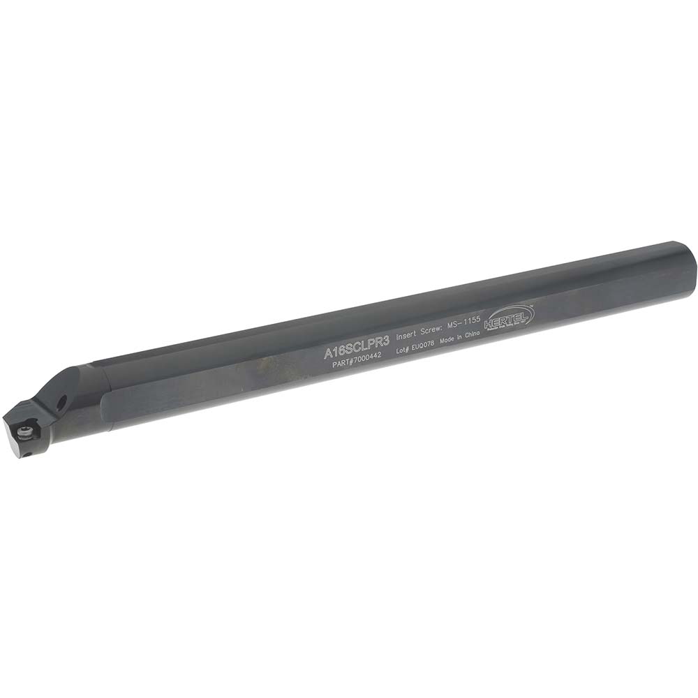 Kennametal Indexable Boring Bar: A16STFCR3, 30.48 mm Min Bore, Right Hand, 25.40 mm Shank Dia, Steel - 1328603