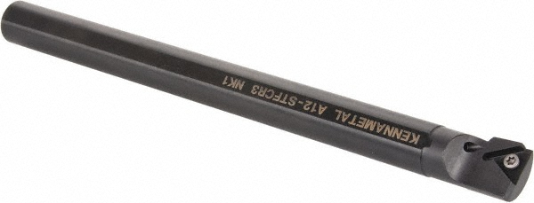 Kennametal Indexable Boring Bar: A16STFCR3, 30.48 mm Min Bore, Right Hand, 25.40 mm Shank Dia, Steel - 1328603