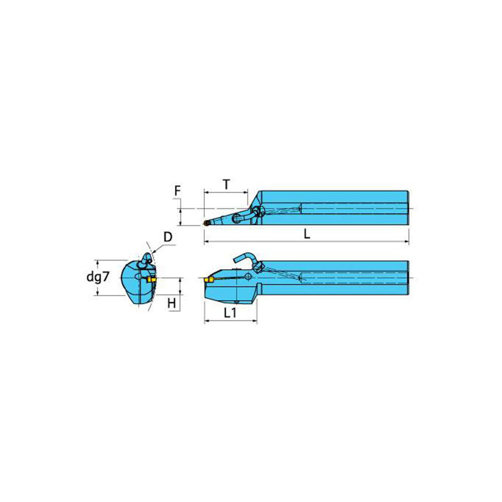 Ingersoll Cutting Tools Indexable Grooving Toolholder: TGIUL38.1-8-15A - 6163538