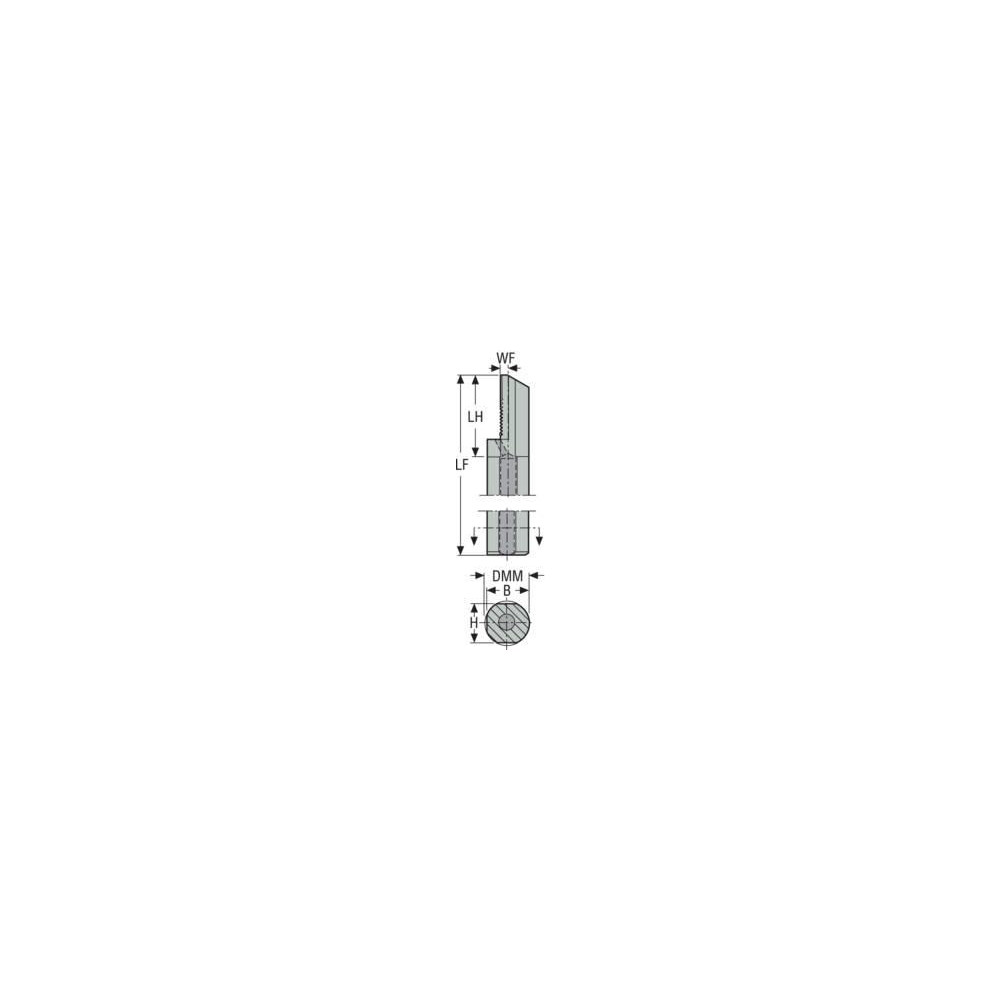 Seco Indexable Boring Bar: A24-FR-V21, Right Hand, 1-1/2" Shank Dia, Steel - 00055356