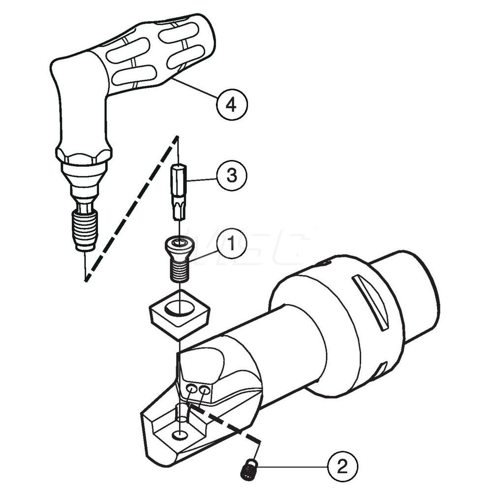 Sandvik Coromant Modular Turning & Profiling Head: Size C5, 70 mm Head Length, Internal, Right Hand - 6404570