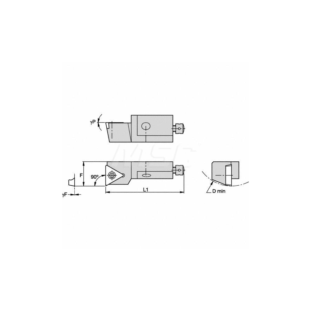 Kennametal Indexable Boring Cartridge: Series Screw-On, Right Hand, 0.984" Min Dia - 1098565