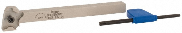 Iscar Indexable Grooving-Cutoff Toolholder: PCHR9.5-24, 0.5 mm Min Groove Width, 6.5 mm Max Depth of Cut, Right Hand - 2393364