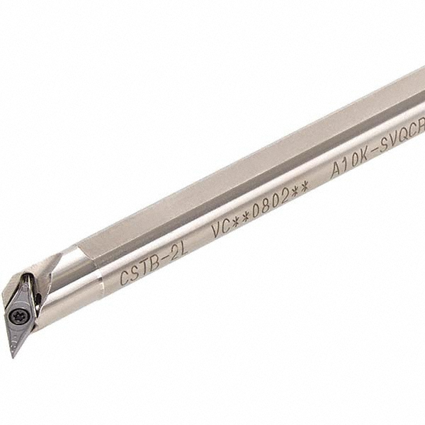 Tungaloy Indexable Boring Bar: A10-SVQCR2-D16, 1.0000" Min Bore, Right Hand, 117.5 deg Lead, Steel (Shank) - 6850493