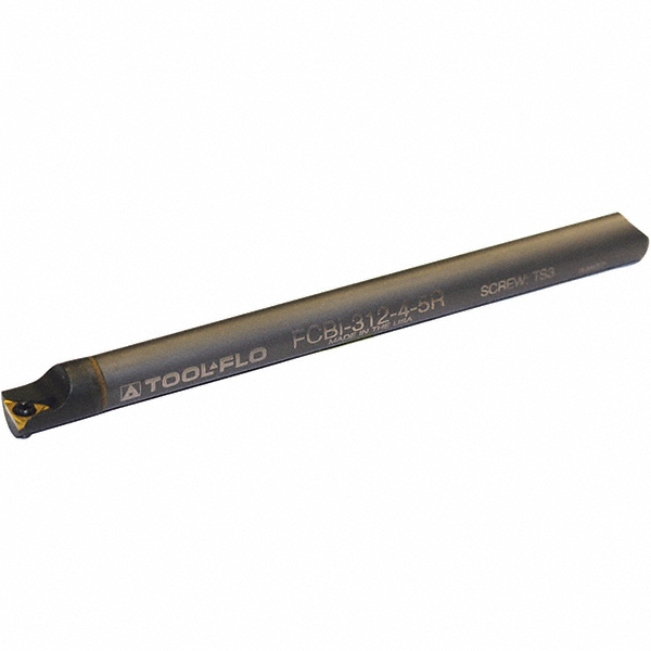 Tool-Flo Indexable Boring Bar: FCBI-312-4-5R, 0.3600" Min Bore, Right Hand, 5 deg Lead, Solid Carbide - 9BFC315R