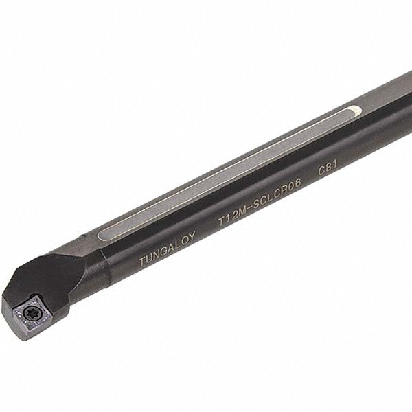 Tungaloy Indexable Boring Bar: S10-SCLCL3, 0.8130" Min Bore, Left Hand, 95 deg Lead, Steel (Shank) - 6805959