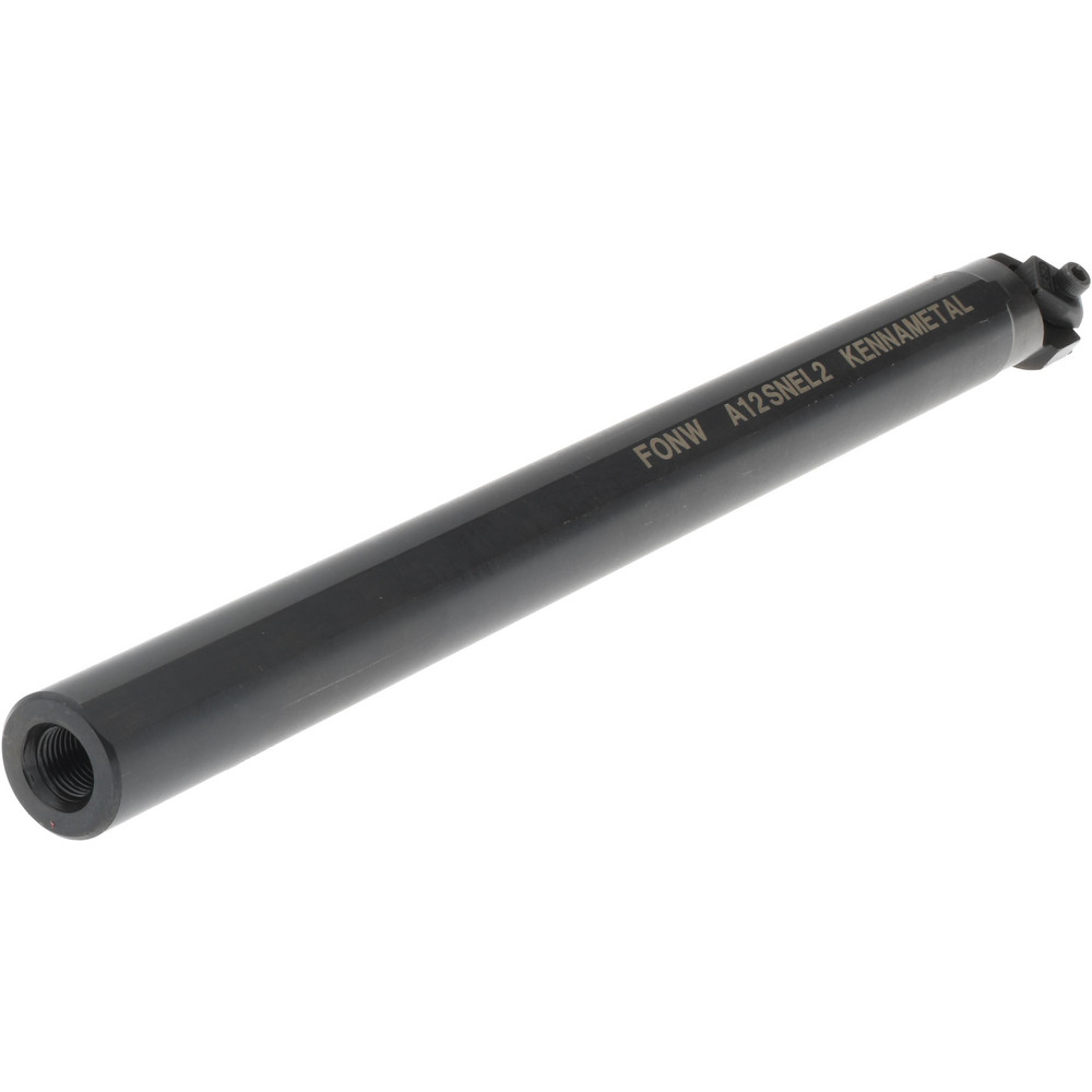 Kennametal Indexable Boring Bar: A12NEL2, 28.58 mm Min Bore Dia, Left Hand Cut, 3/4" Shank Dia, 3 ° Lead Angle, Steel - 1094832