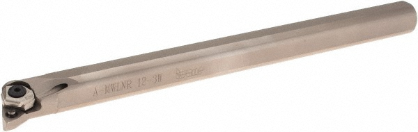 Iscar Indexable Boring Bar: A-MWLNR 12-3W, 1.0000" Min Bore, Right Hand, Steel - 3601355